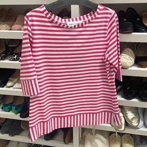 Sara Campbell boat neck jersey top